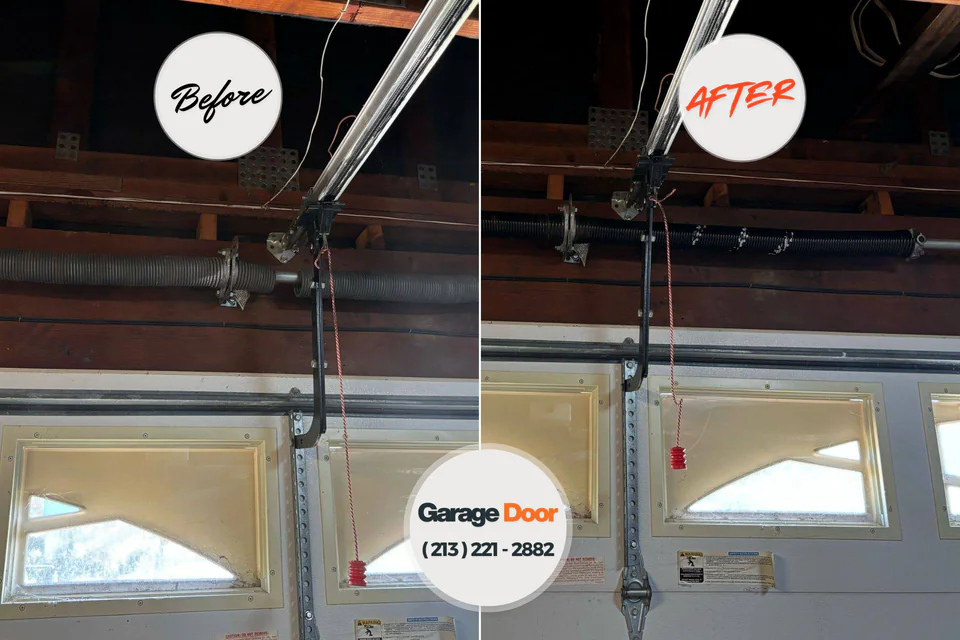 Before and after: garage door company Hodgkins, IL